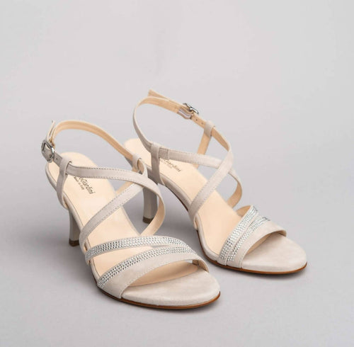 NeroGiardini Sandali Donna listini Incrociati Sandalo in Camoscio Estivo Made in Italy Tacco a Stiletto di 7.5 cm Estate