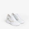 Nerogiardini Scarpe Donna Sneakers Casual Chiare in Pelle Con Suola Zeppa 6 Cm