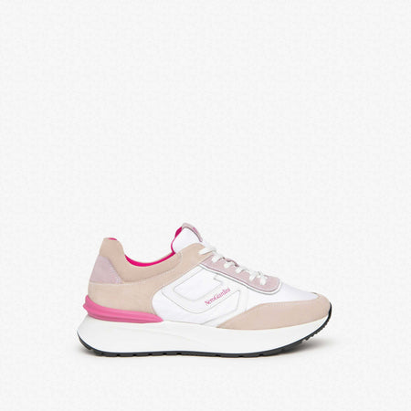 Nerogiardini Scarpe Donna Sneakers in Pelle E Camoscio Con Lacci E Suola in Gomma