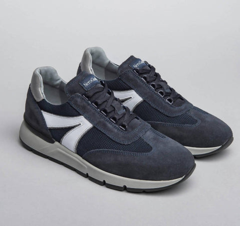 Nerogiardini Sneakers Casual Uomo Lacci Suola in Gomma Camoscio Scarpe Made in Italy Scamosciate I001820u