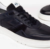 Nerogiardini Sneakers Uomo Blu In Pelle Suola Bianca Scarpa Lacci Suola in Gomma Autunno Inverno 2022/2023 I202591U