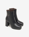 Nerogiardini Stivali Donna Tronchetti in Pelle I410905 D con Tacco
