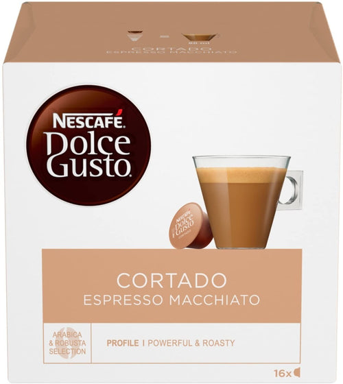 Nescafé Dolce Gusto Cortado Espresso Macchiato Caffè 1 Confezione da 16 Capsule