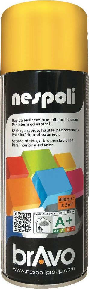 Nespoli-Bomboletta-Spray-N0PCA41023-BRAVO-Giallo-Traffico-Ral-1023-400ML