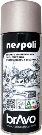 NESPOLI-Smalto-spray-zinco-freddo-BRAVO-silver-opaco-bomboletta-400-ml