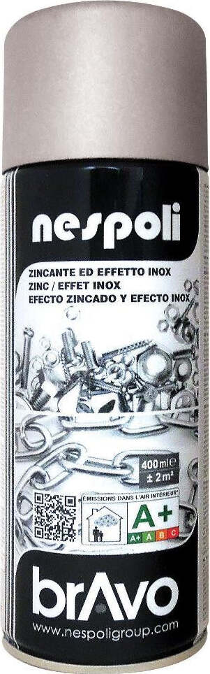NESPOLI-Smalto-spray-zinco-freddo-BRAVO-silver-opaco-bomboletta-400-ml