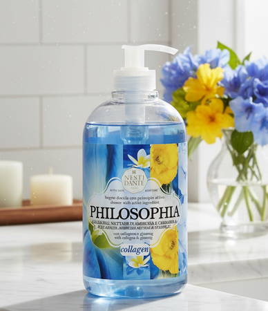 Nesti Dante Philosophia Collagen Gel Doccia 500 Ml Bagnoschiuma Con Collagene Sapone Liquido Docciaschiuma Profumato