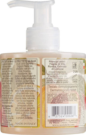 Nesti Dante Sapone Liquido Il Frutteto 300 Ml Detergente Naturale Mani Sapone Con Foglie Di Vite Rossa Ed Estratto Di Limone Bellezza/Bagno e corpo/Detergenti per il corpo/Detergente per le mani Tiziana non solo gioielli - Civitanova Marche, Commerciovirtuoso.it