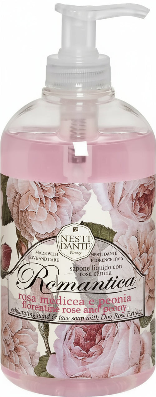 Nesti Dante Sapone Liquido Romantica Rosa E Peonia 500 ml Sapone Liquido Detergente Mani Rosa Medicea e Peonia Bellezza/Bagno e corpo/Detergenti per il corpo/Detergente per le mani Tiziana non solo gioielli - Civitanova Marche, Commerciovirtuoso.it