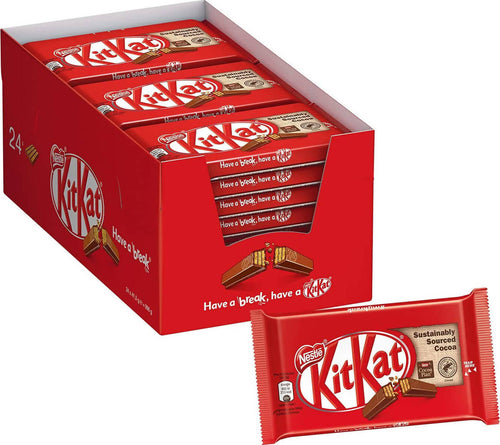 Nestlé Kit Kat 24x Kit Kat Monoporzione 41,50 Gr Kit Kat Snack Al Cioccolato Confezione Da 24 Pz Alimentari e cura della casa/Snack dolci e salati/Barrette ai cereali e barrette snack Franco Pausa Caffè - Albano Laziale, Commerciovirtuoso.it