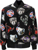 NEW-ERA-Giubbotto-Bomber-Uomo-Nba-All-Over-Print-Team-Logo-Bomber-Black/front-Door-Red-da-uomo