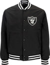 NEW-ERA-Giubbotto-Bomber-Uomo-Nfl-Team-Logo-Bp-Bomber-Lasrai-Black/white-da-uomo