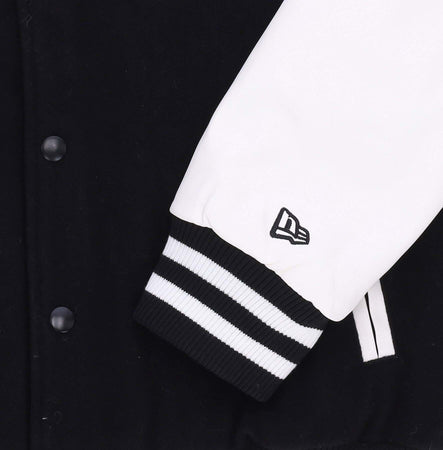 NEW-ERA-Giubbotto-College-Uomo-Mlb-Wordmark-Varsity-Jacket-Dettig-Black-da-uomo