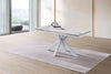 Tavolo Betelgeuse con gambe in metallo e piano in ceramica, design moderno, 160/240 x 110 x h 76 cm