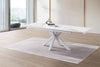 Tavolo Betelgeuse con gambe in metallo e piano in ceramica, design moderno, 160/240 x 110 x h 76 cm