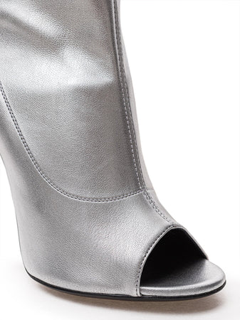 Giuseppe Zanotti Stivaletti Open Toe in Silver da donna