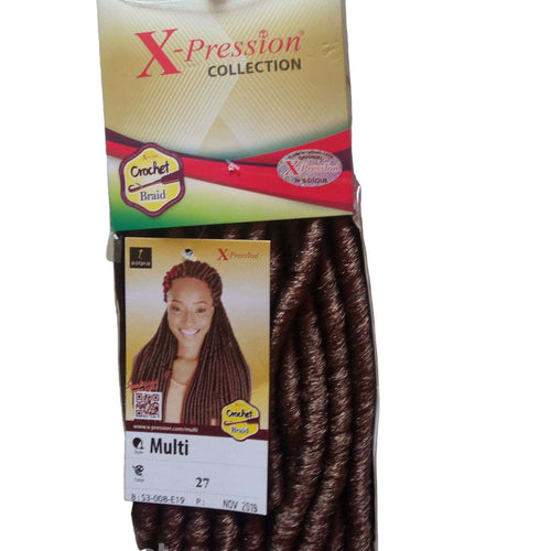 NIGERIA X- PRESSION CROCHET BRAID MULTI 100% HI QUALITY SYNTHETIC HAIR FOR CROCHET BRAID COLOUR # 27