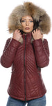 Nika---Piumino-Donna-Bordeaux-in-vera-pelle
