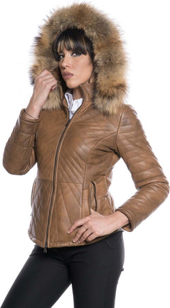 Nika---Piumino-Donna-Cuoio-in-vera-pelle