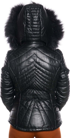 Nika---Piumino-Donna-Nero-in-vera-pelle