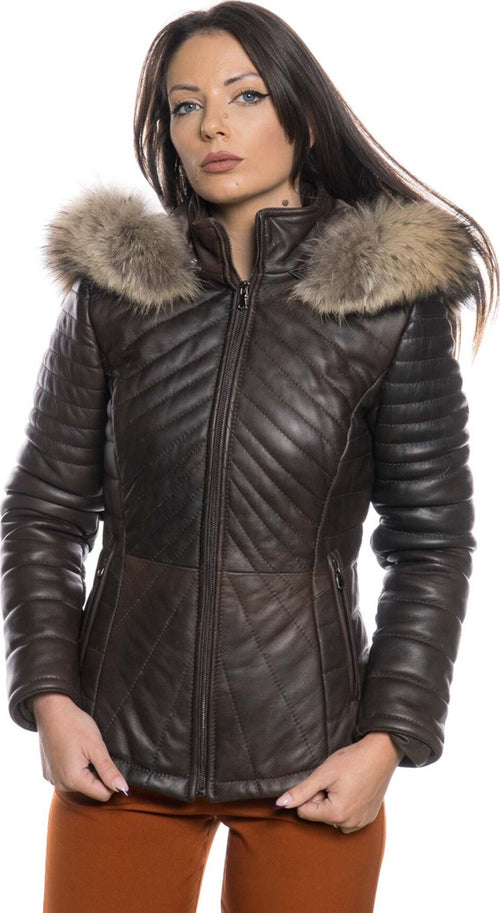 Nika---Piumino-Donna-Testa-di-Moro-in-vera-pelle
