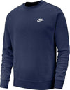 Nike-BV2662-410-M-NSW-Club-CRW-BB-Maglia-Lunga-Uomo-Midnight-Navy/White