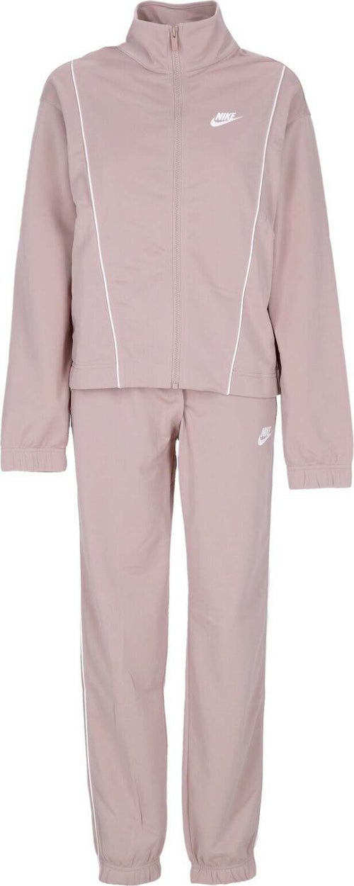 Nike-Completo-Tuta-Donna-W-Essential-Tracksuit-Diffused-Taupe/white/white-da-donna