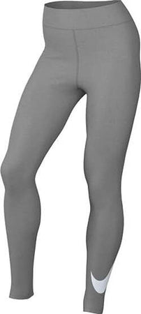 Nike-DV7795-063-W-NSW-NK-CLSC-GX-HR-TGHT-SWSH-Leggings-Donna-Dk-Grey-Heather/Sail