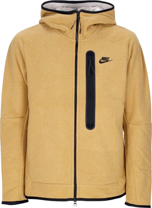 Nike-Felpa-Cappuccio-Zip-Uomo-Sportswear-Tech-Fleece-Full-zip-Winter-Hoodie-Elemental-Gold/black-da-uomo