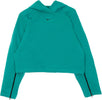 Nike-Felpa-Leggera-Cappuccio-Donna-W-Sportswear-Tech-Pack-Hoodie-All-Over-Jacquard-Neptune-Green/black-da-donna