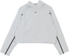 Nike-Felpa-Leggera-Cappuccio-Donna-W-Sportswear-Tech-Pack-Hoodie-All-Over-Jacquard-White/black-da-donna
