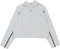 Nike-Felpa-Leggera-Cappuccio-Donna-W-Sportswear-Tech-Pack-Hoodie-All-Over-Jacquard-White/black-da-donna