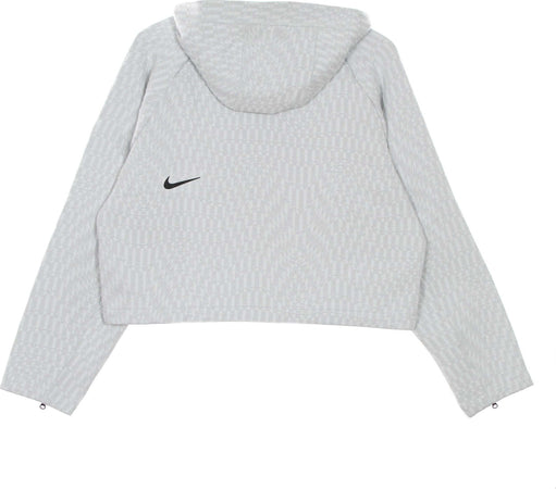 Nike-Felpa-Leggera-Cappuccio-Donna-W-Sportswear-Tech-Pack-Hoodie-All-Over-Jacquard-White/black-da-donna