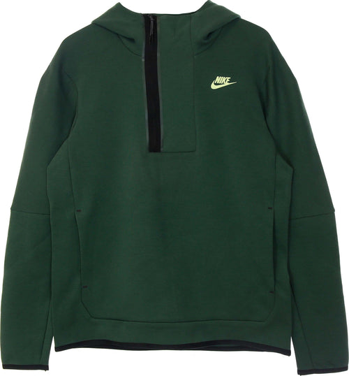 Nike-Felpa-Leggera-Cappuccio-Uomo-M-Sportswear-Tech-Fleece-Half-Zip-Hoodie-Galactic-Jade/lt-Liquid-Lime-da-uomo