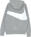 Nike-Felpa-Leggera-Cappuccio-Uomo-Swoosh-Tech-Fleece-Pullover-Hoodie-Dk-Grey-Heather/white/white-da-uomo