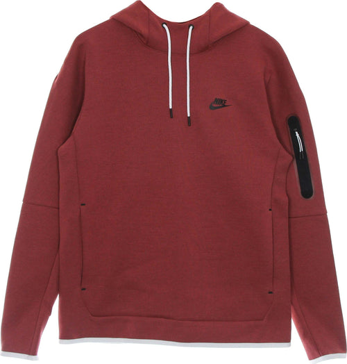 Nike-Felpa-Leggera-Cappuccio-Uomo-Tech-Fleece-Po-Hoodie-Cedar/black-da-uomo