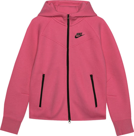 Nike-Felpa-Leggera-Cappuccio-Zip-Donna-W-Sportswear-Tech-Fleece-Windrunner-Full-zip-Aster-Pink/black-da-donna