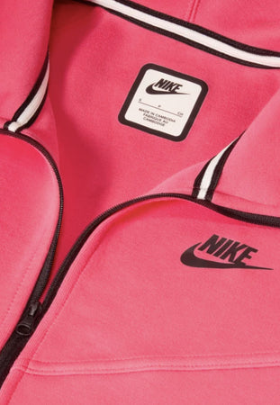 Nike-Felpa-Leggera-Cappuccio-Zip-Donna-W-Sportswear-Tech-Fleece-Windrunner-Full-zip-Aster-Pink/black-da-donna