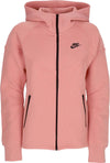 Nike-Felpa-Leggera-Cappuccio-Zip-Donna-W-Sportswear-Tech-Fleece-Windrunner-Full-zip-Hoodie-Red-Stardust/black-da-donna