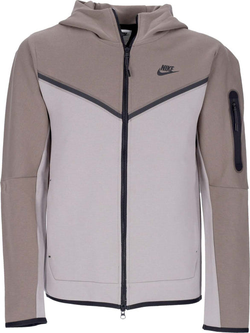 Nike-Felpa-Leggera-Cappuccio-Zip-Uomo-Sportswear-Tech-Fleece-Full-zip-Hoodie-Olive-Grey/enigma-Stone/black-da-uomo