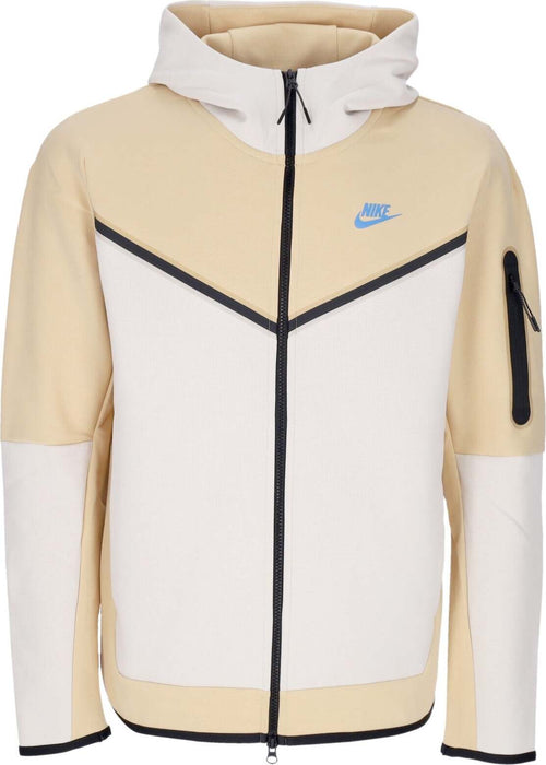 Nike-Felpa-Leggera-Cappuccio-Zip-Uomo-Sportswear-Tech-Fleece-Full-zip-Hoodie-Sesame/lt-Orewood-Brn/lt-Photo-Blue-da-uomo