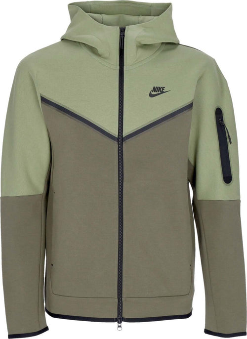 Nike-Felpa-Leggera-Cappuccio-Zip-Uomo-Sportswear-Tech-Fleece-Hoodie-Alligator/medium-Olive/black-da-uomo