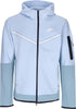 Nike-Felpa-Leggera-Cappuccio-Zip-Uomo-Sportswear-Tech-Fleece-Hoodie-Celestine-Blue/worn-Blue/white-da-uomo