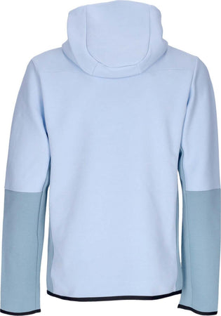 Nike-Felpa-Leggera-Cappuccio-Zip-Uomo-Sportswear-Tech-Fleece-Hoodie-Celestine-Blue/worn-Blue/white-da-uomo