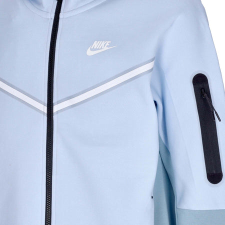 Nike-Felpa-Leggera-Cappuccio-Zip-Uomo-Sportswear-Tech-Fleece-Hoodie-Celestine-Blue/worn-Blue/white-da-uomo