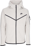 Nike-Felpa-Leggera-Cappuccio-Zip-Uomo-Sportswear-Tech-Fleece-Hoodie-Light-Bone/black-da-uomo