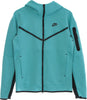 Nike-Felpa-Leggera-Cappuccio-Zip-Uomo-Sportswear-Tech-Fleece-Hoodie-Washed-Teal/black/black-da-uomo