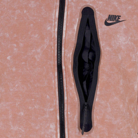 Nike-Felpa-Leggera-Cappuccio-Zip-Uomo-Sportswear-Tech-Fleece-Wash-Full-zip-Hoodie-Mineral-Clay/black-da-uomo