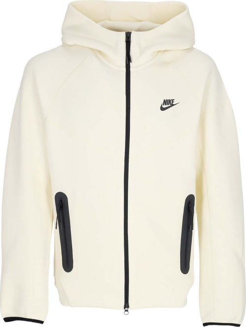Nike-Felpa-Leggera-Cappuccio-Zip-Uomo-Tech-Fleece-Full-zip-Windrunner-Hoodie-Coconut-Milk/black-da-uomo