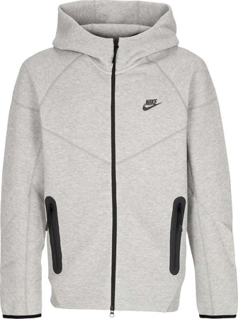 Nike-Felpa-Leggera-Cappuccio-Zip-Uomo-Tech-Fleece-Full-zip-Windrunner-Hoodie-Dk-Grey-Heather/black-da-uomo